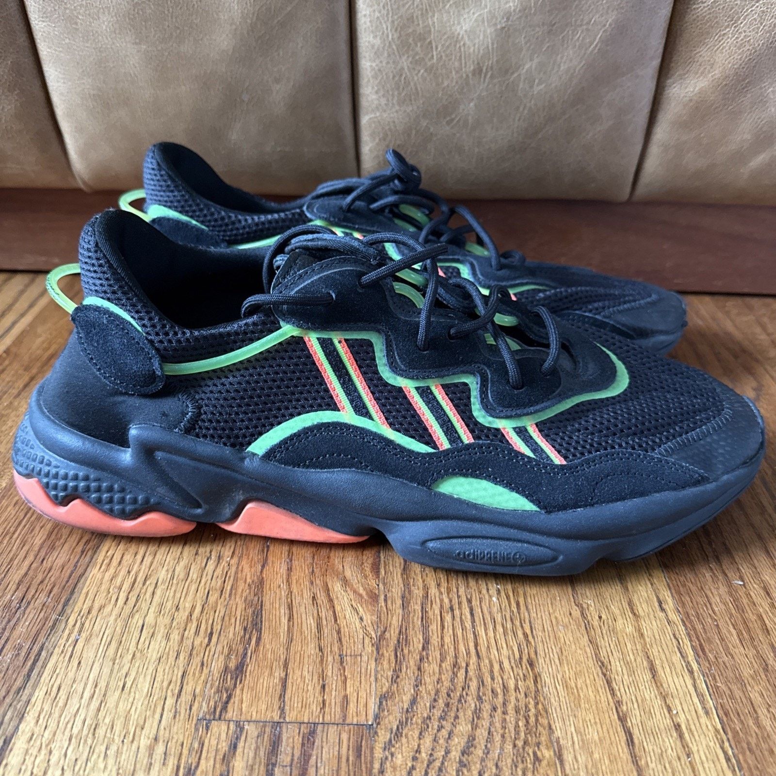 Adidas Size 12 Adidas Ozweego Black Orange Green-EE5696 Size US 12 / EU 45 - 2 Thumbnail