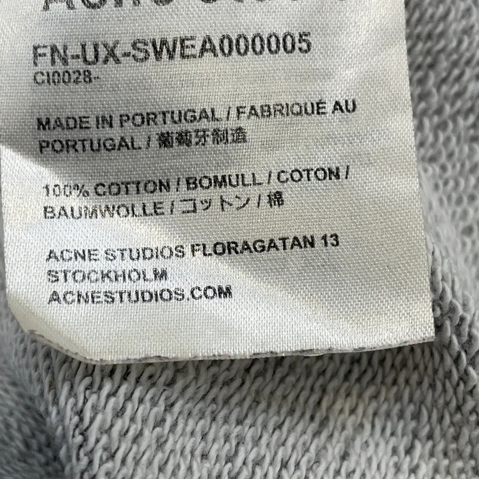 Acne Studios Acne Studios FN-UX-SWEA000005 sweatshirt size M Size US M / EU 48-50 / 2 - 5 Thumbnail