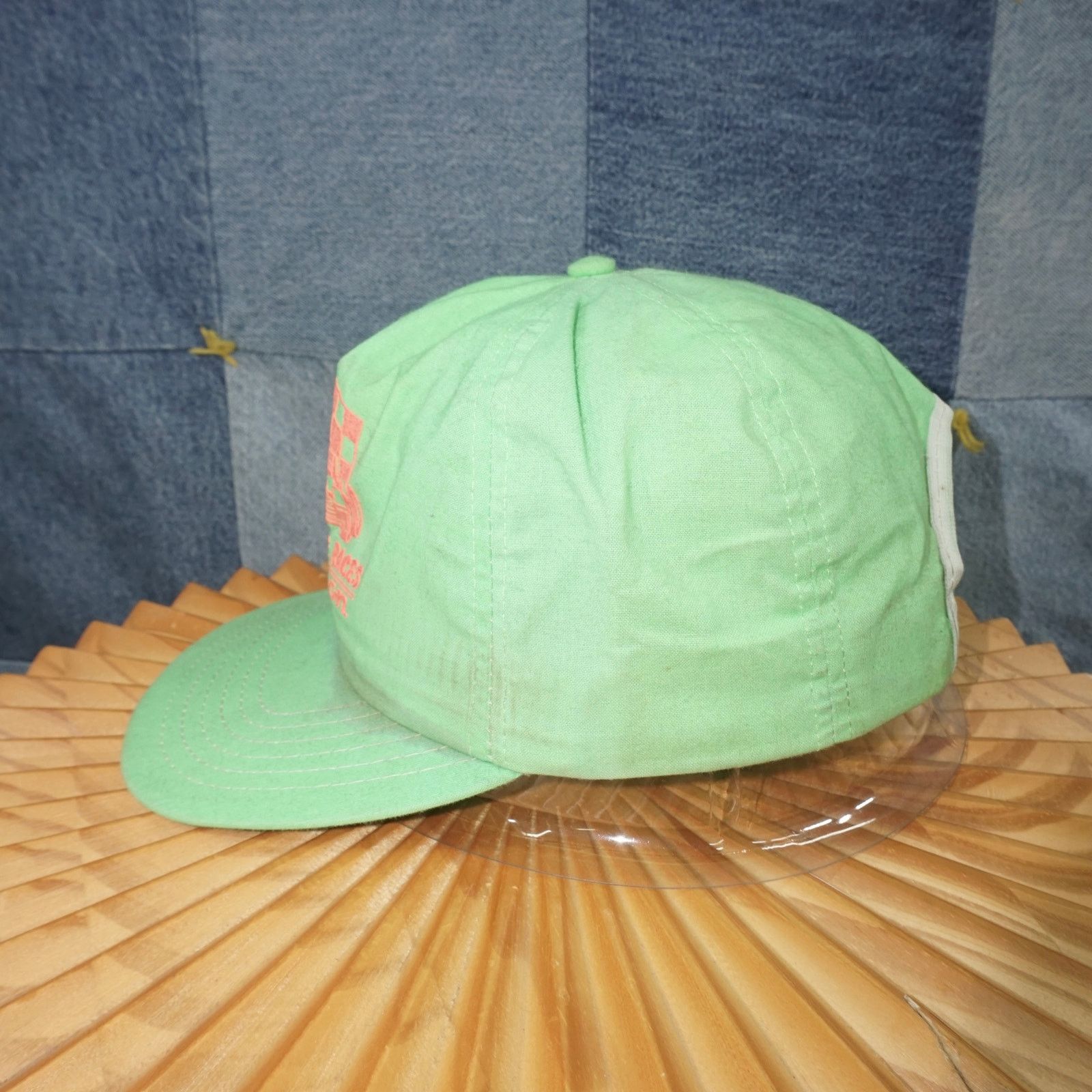 Vintage OSFA - Vintage a day at the races snap on 1990s neon hat Size ONE SIZE - 3 Thumbnail