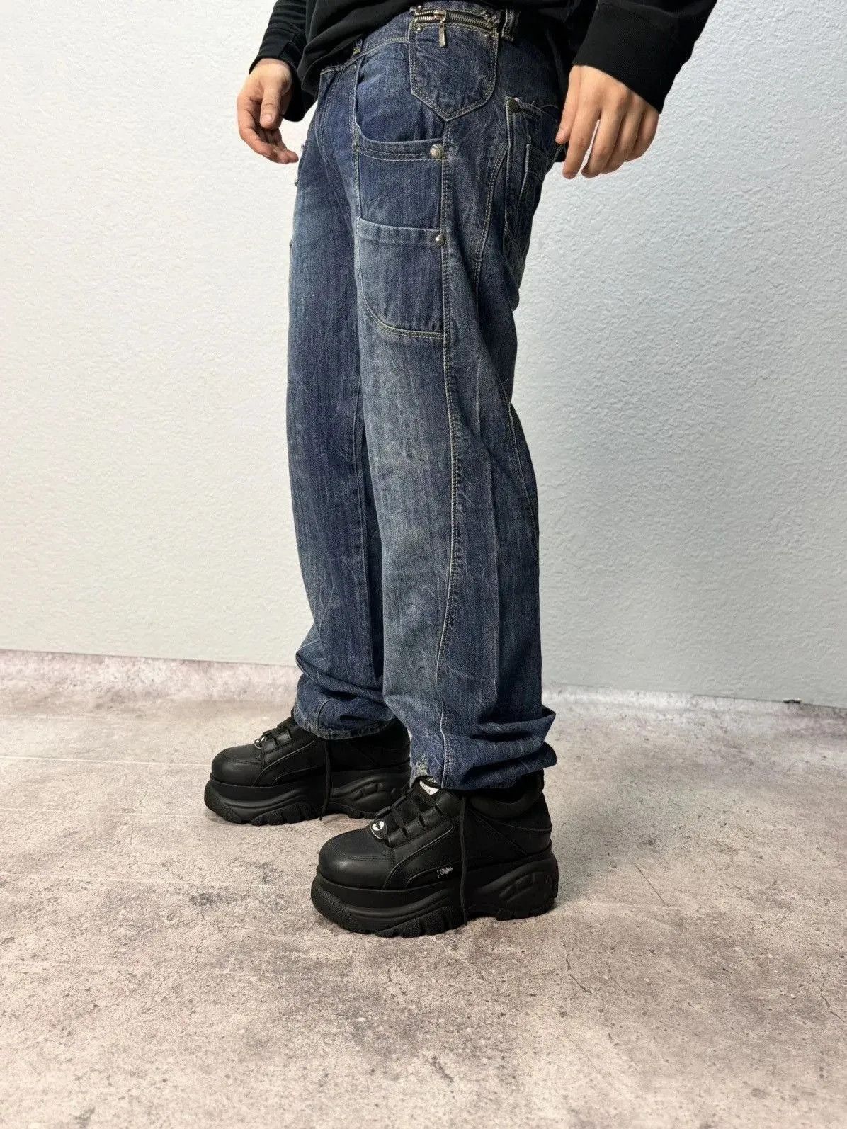 Armani Vintage Armani Jeans style Ed hardy Balenciaga Cargo Baggy Size US 31 - 16 Thumbnail