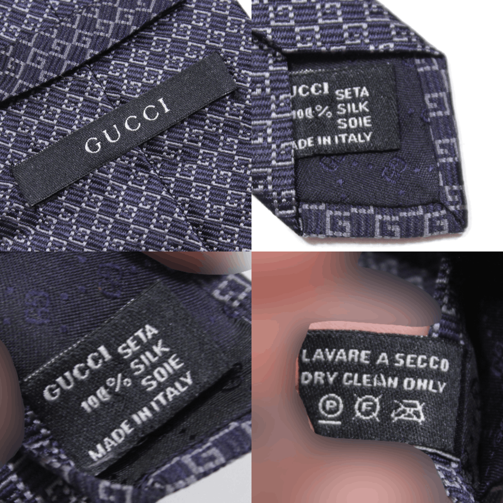 Gucci 00S Tom Ford Era Monogram Silk Tie Vintage Size ONE SIZE - 7 Thumbnail