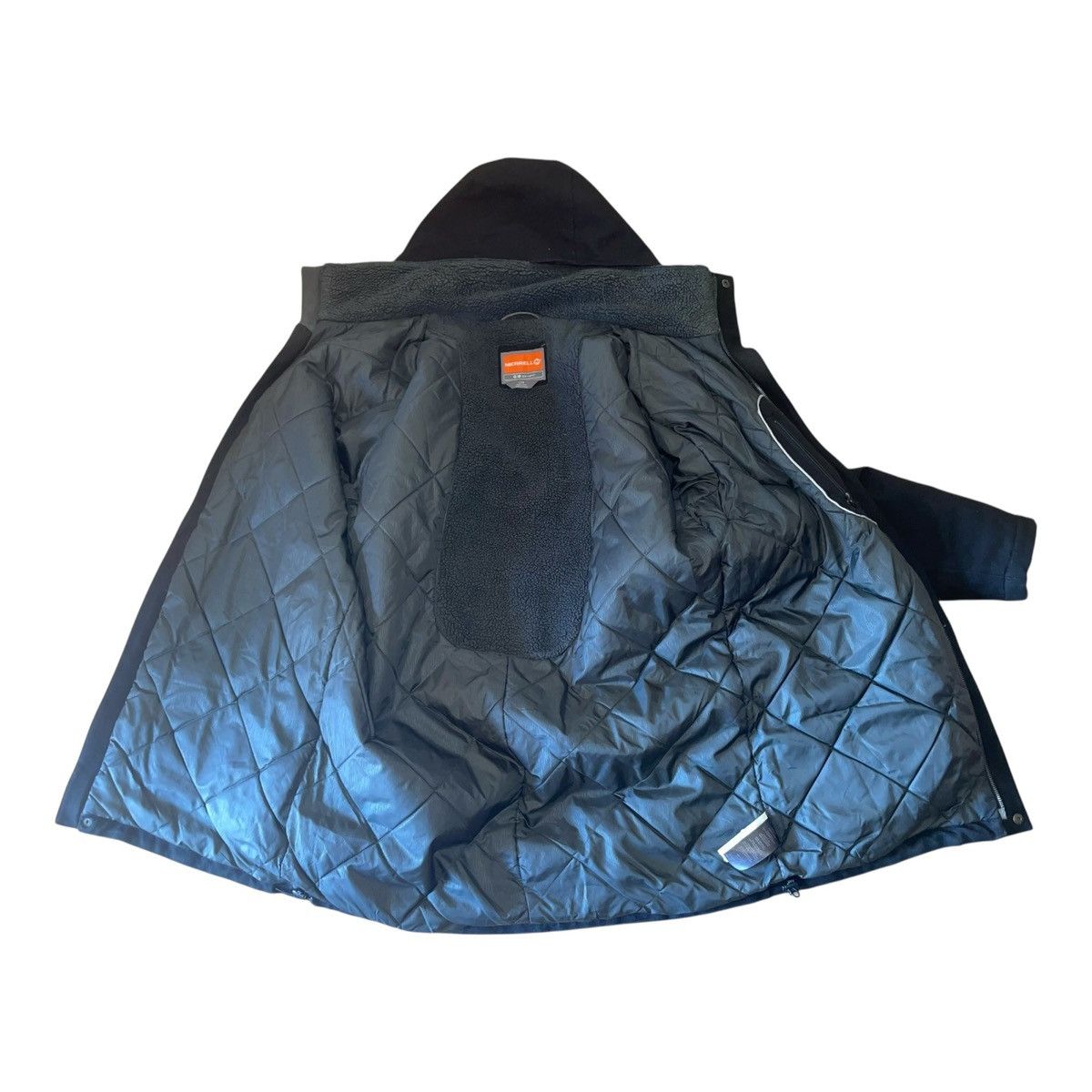 Merrell Merrell Womens Large Hooded Wool Navy Blue Toggle coat Size L / US 10 / IT 46 - 6 Thumbnail