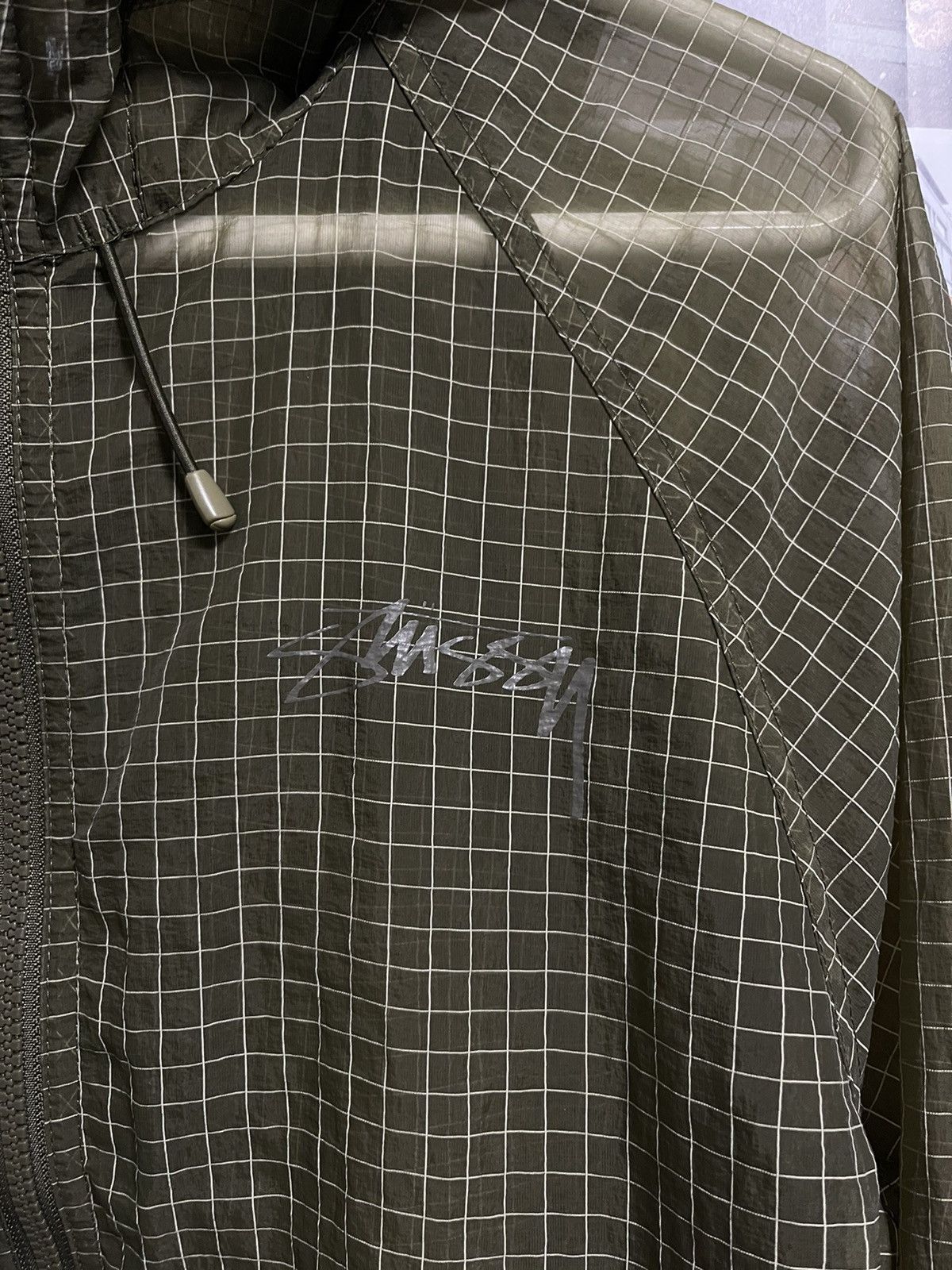 ★Stussy Beach Shell Transparent Ripstop Black★ Stüssy: Men's Beach Shell Transparent Ripstop (Black
