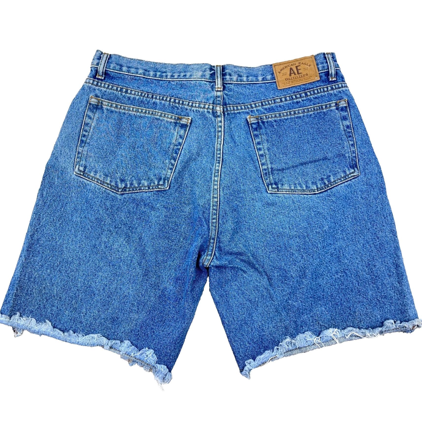 American Eagle Outfitters VINTAGE American Eagle Outfitters Shorts Men 36 Blue Denim Jorts Cut Off Med Wash Bermuda Distressed Pockets Logo 5-Pocket Design Jeans/Denim Size US 36 / EU 52 - 2 Thumbnail