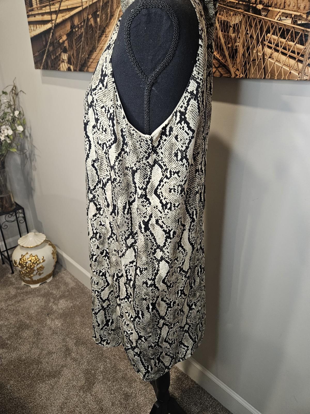 Designer Nwt Mittoshop Snakeskin Halter Dress Size M / US 6-8 / IT 42-44 - 2 Thumbnail
