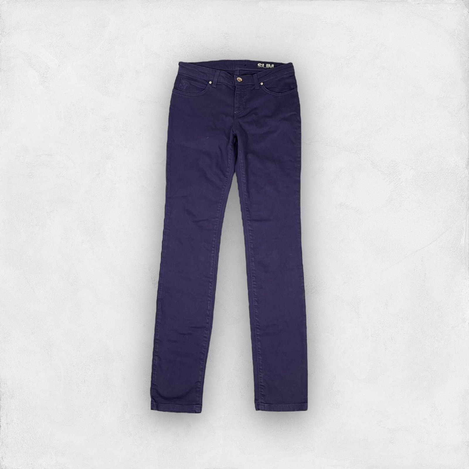 Versace Versace Women's Purple Denim Beaded Slim Fit Skinny Jeans 27 Size 27" / US 4 / IT 40 - 2 Thumbnail