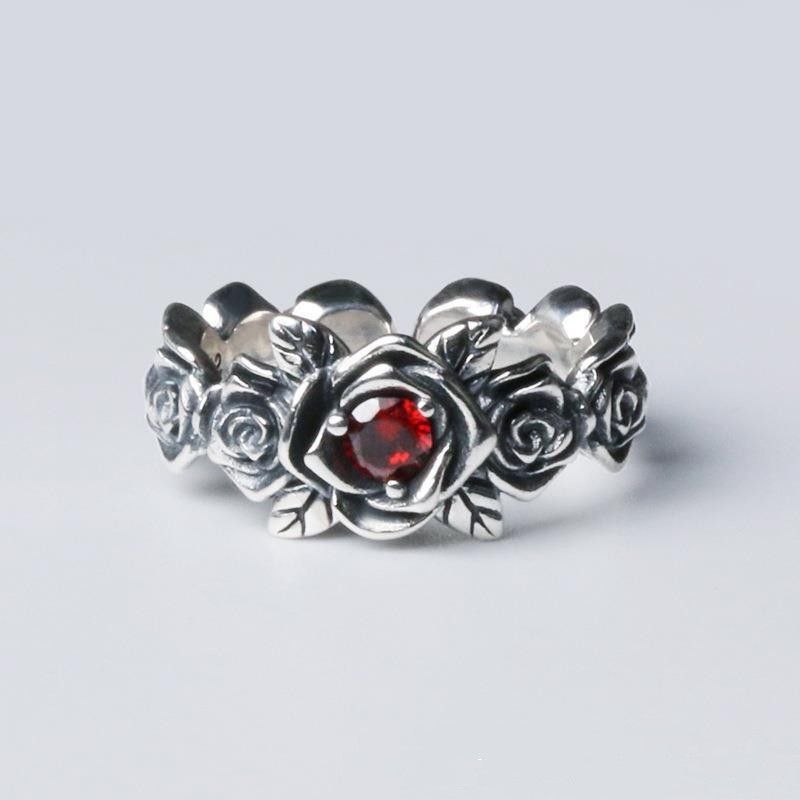 VIBE Men's Hip-Hop Open Rose Ring Size ONE SIZE - 1 Thumbnail