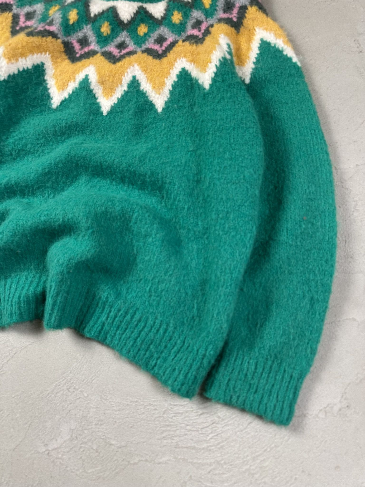 Designer Axara Paris Wool Boxy Patterned Knit Sweater Size S / US 4 / IT 40 - 5 Thumbnail