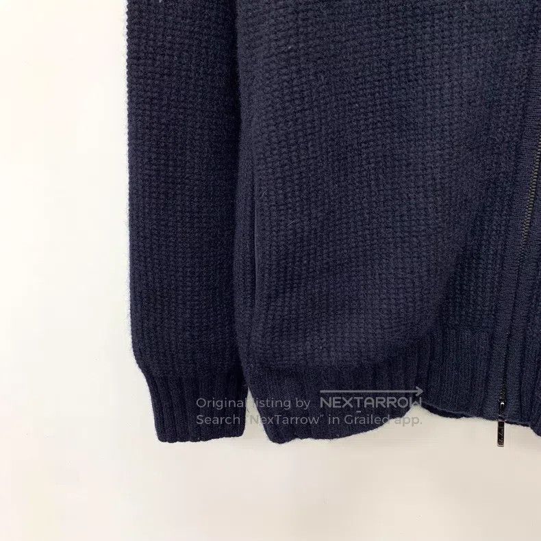 Loro Piana Loro Piana Navy Cashmere Collar Beaver Fur Zip-Up Long Sle Size US M / EU 48-50 / 2 - 4 Thumbnail