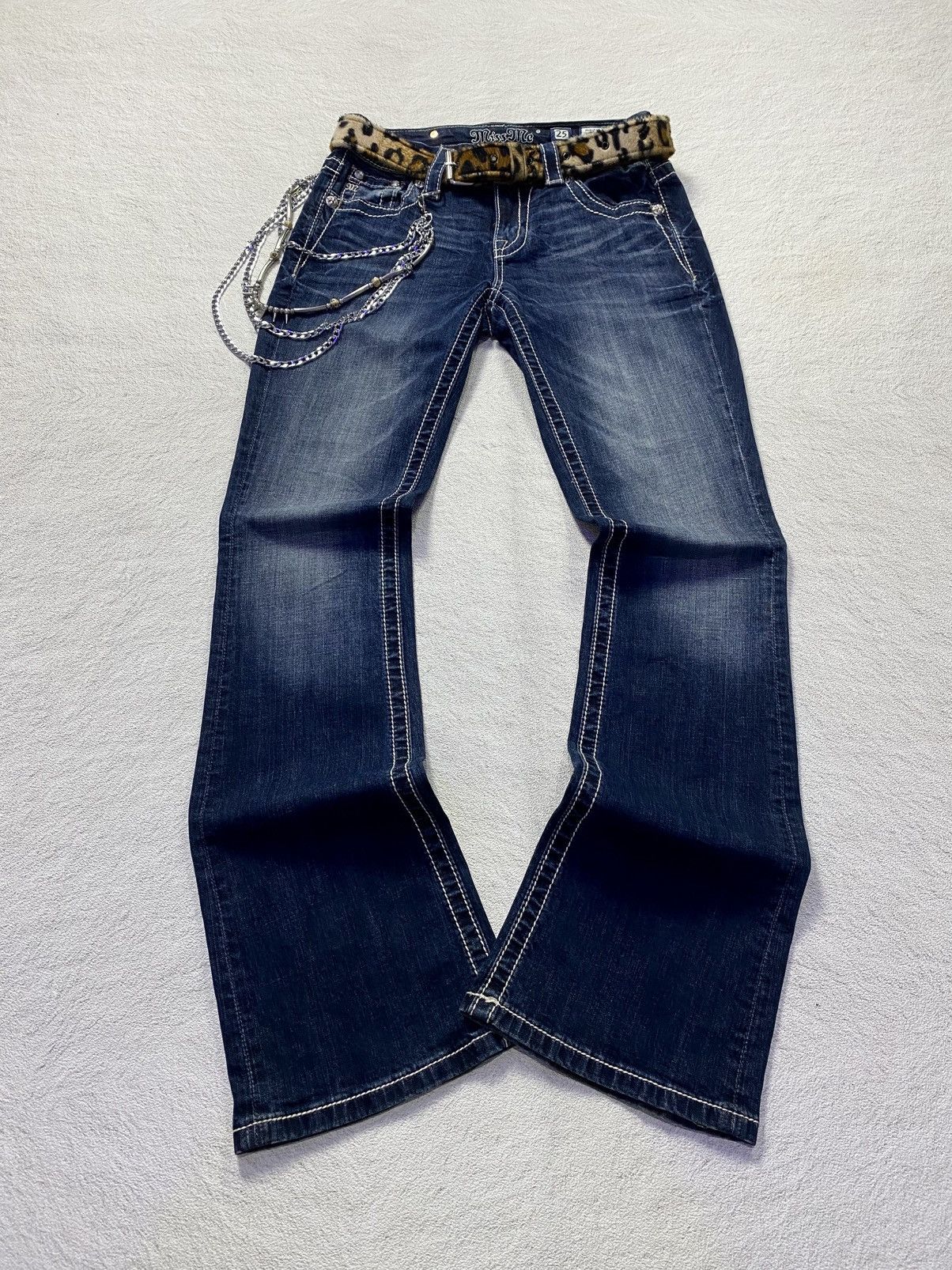 Hysteric Glamour × If Six Was Nine × Japanese Brand Miss me washed studed flare jean Size US 29 - 2 Thumbnail
