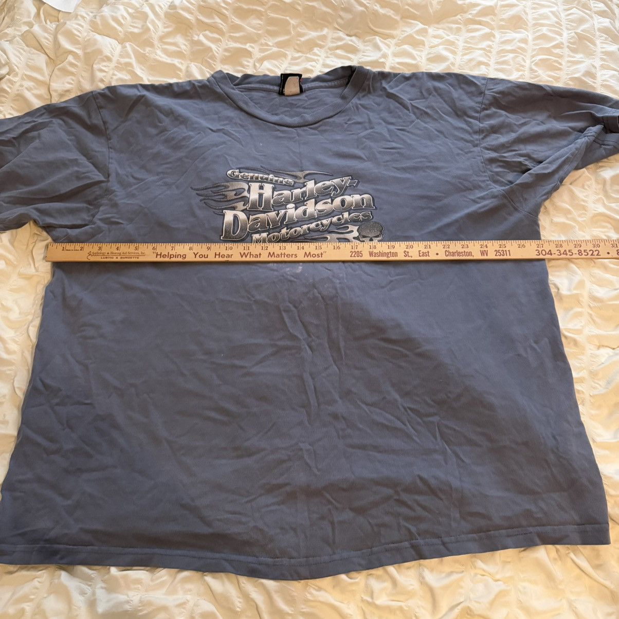 Harley Davidson Vintage Flames Skull Ashland Kentucky T Shirt Size US XXL / EU 58 / 5 - 7 Thumbnail