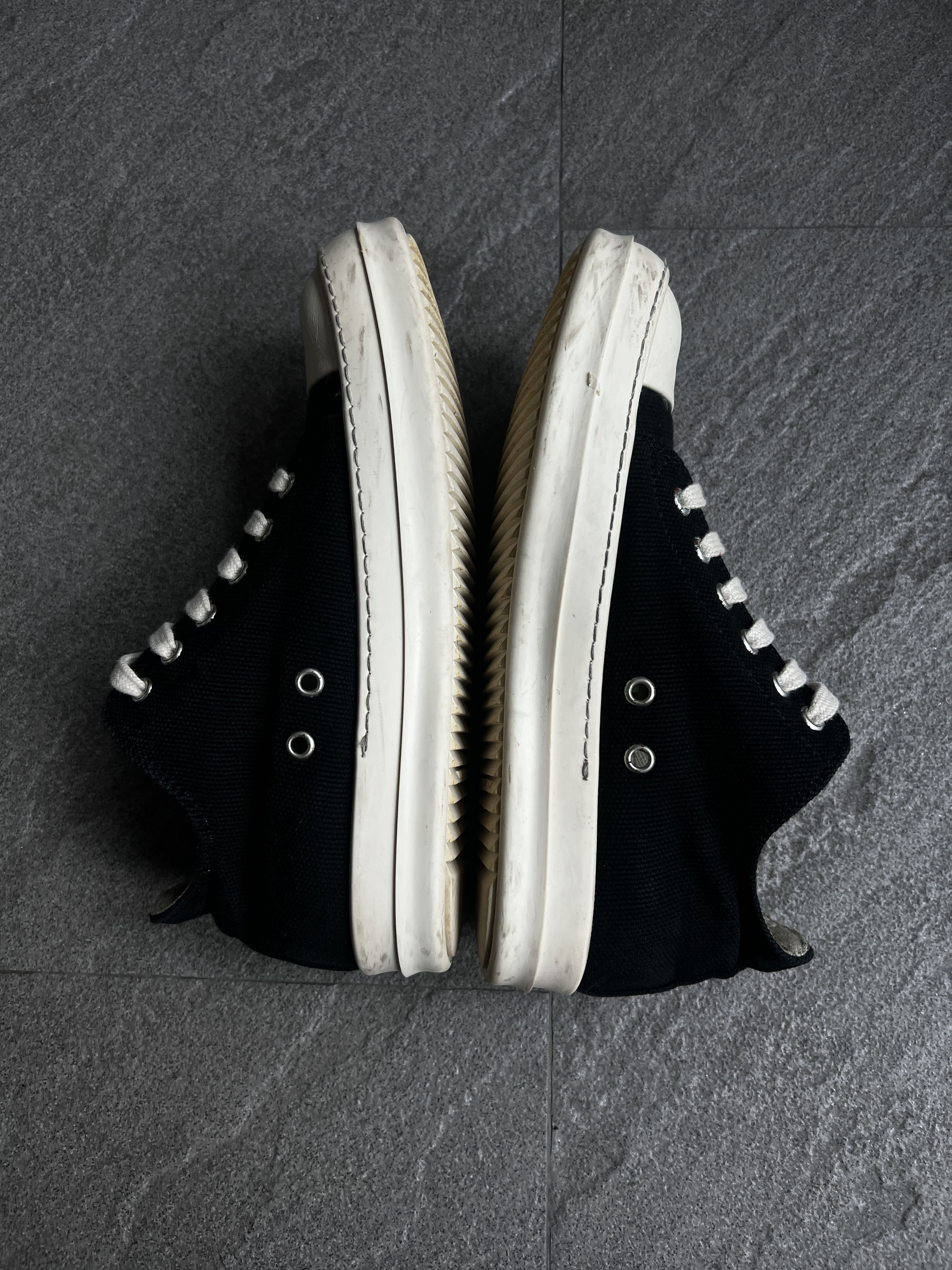 Rick Owens Drkshdw Rick Owens DRKSHDW Canvas Low Sneakers Black EU38 Size US 5.5 / EU 38 - 6 Thumbnail