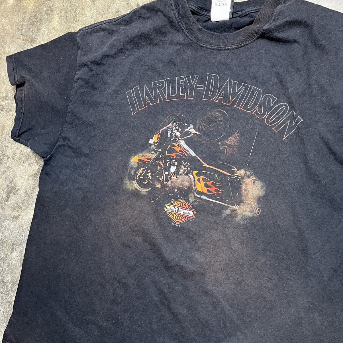 Harley Davidson × Vintage vintage harley davidson fire motorcycle tshirt Size US XXL / EU 58 / 5 - 3 Thumbnail