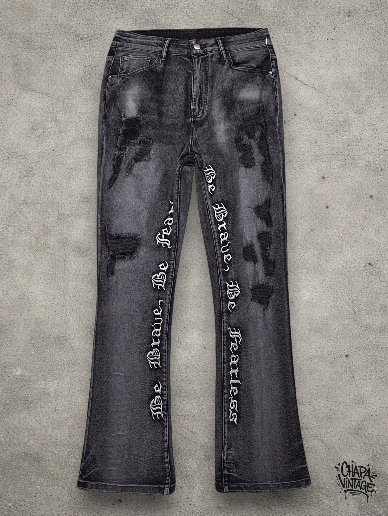 Japanese Brand Slim distressed jeans Size US 32 / EU 48 - 3 Thumbnail