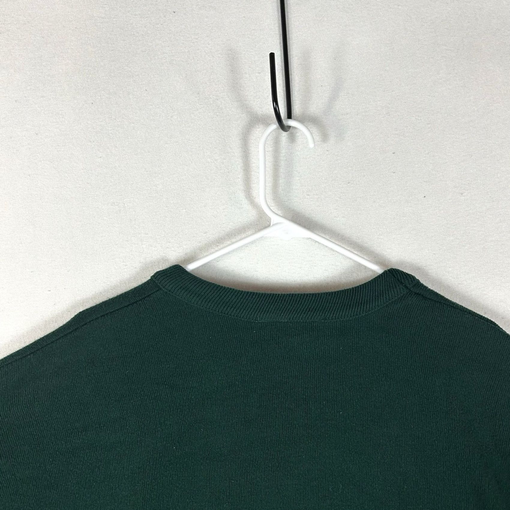Vintage VINTAGE Andrew Rohan Green Bay Packers V-neck Sweater Mens XL Green USA Football Pullover Knit Logo Solid Size US XL / EU 56 / 4 - 7 Thumbnail