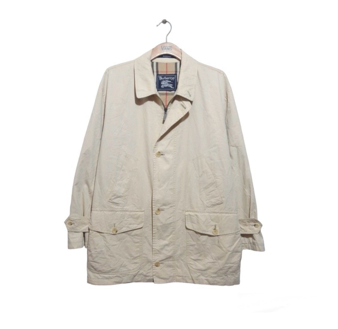 image of Burberry's Vintage Nova Check Coat in Nova Check/Beige, Men's (Size Large)