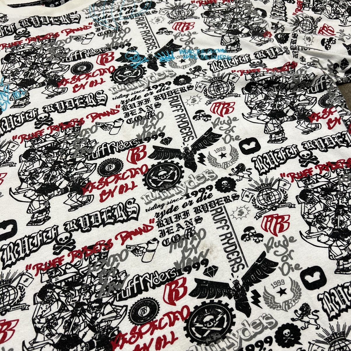 Rap Tees × Ruff Ryders × Vintage Vintage Ruff Ryders DMX Graphic Tee Y2K Skater Cyber AOP Size US XL / EU 56 / 4 - 3 Thumbnail