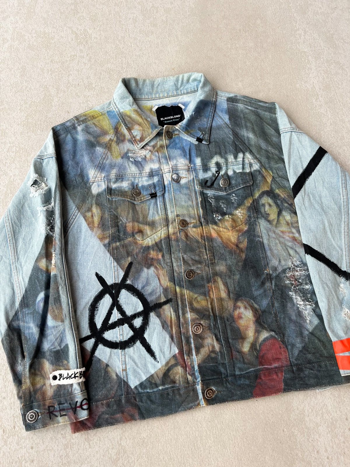 Japanese Brand Blackblond 2019SS Int. 3rd Collection “Innocent Crime” Denim Size US L / EU 52-54 / 3 - 2 Thumbnail