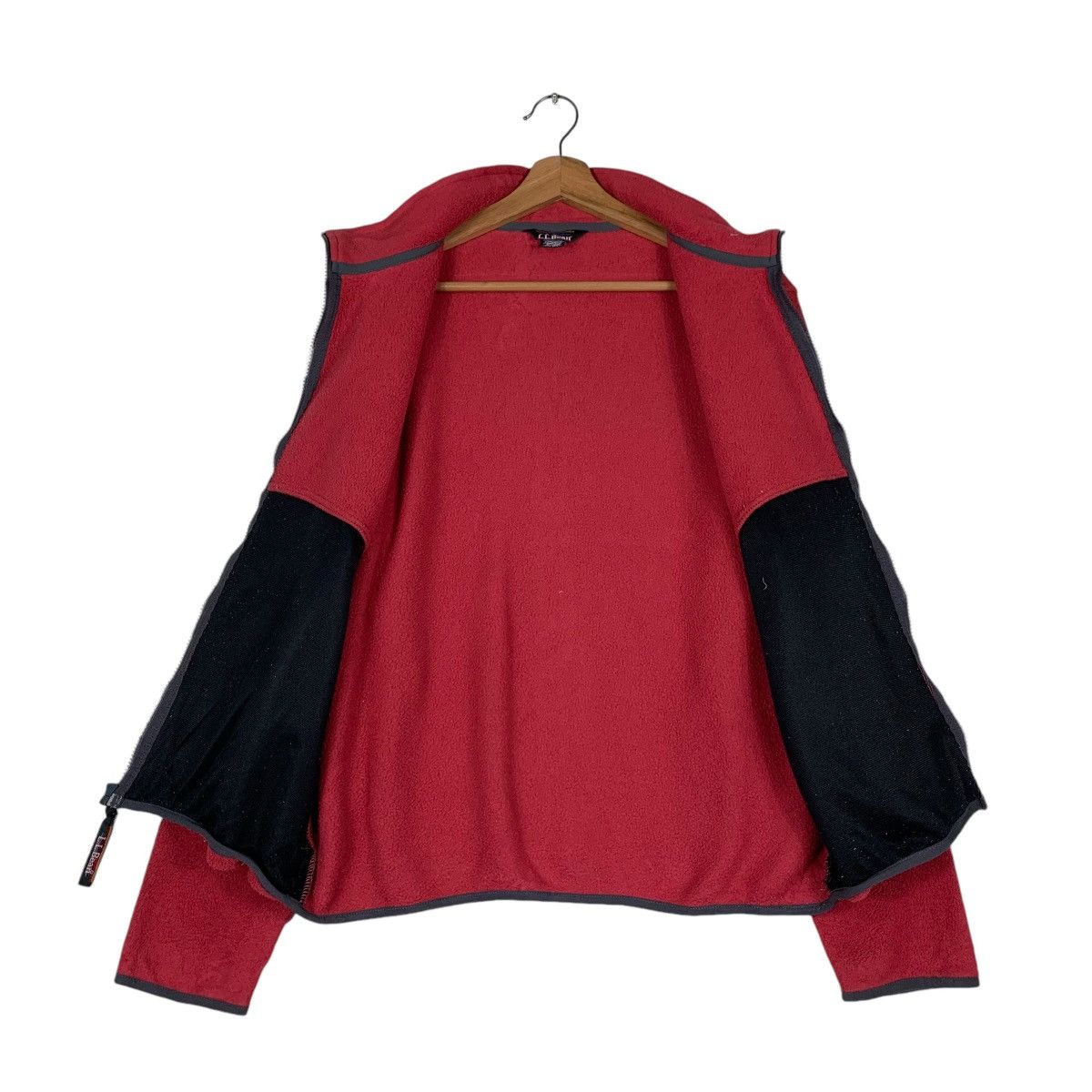 L.L. Bean 90’s L.L. BEAN Zipper Red Fleece Jacket #1358-C61 Size M / US 6-8 / IT 42-44 - 11 Thumbnail