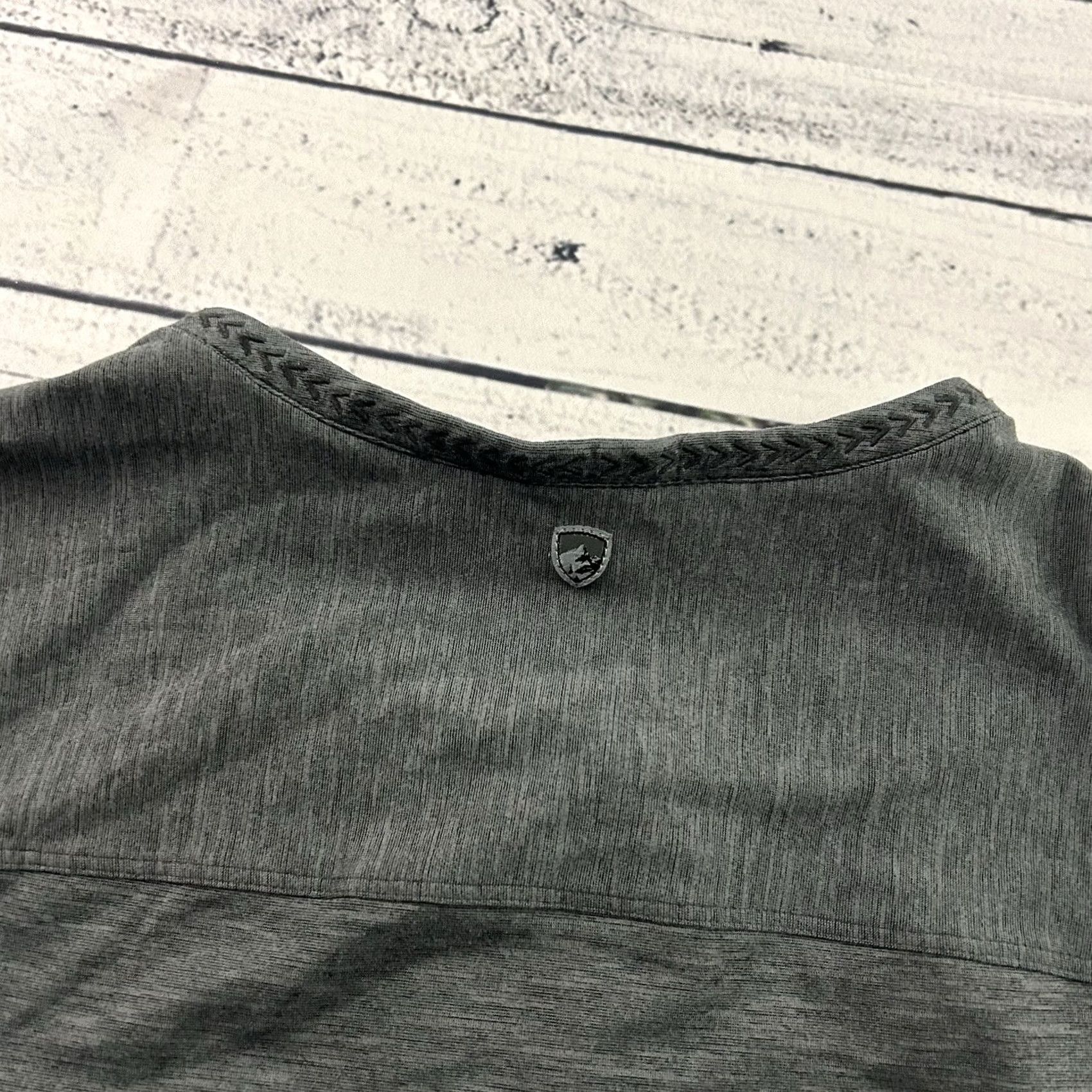 Vintage Kuhl Top Womens XS Gray Allegro Short Sleeve Polyester Spandex Women Dark Size XS / US 0-2 / IT 36-38 - 5 Thumbnail