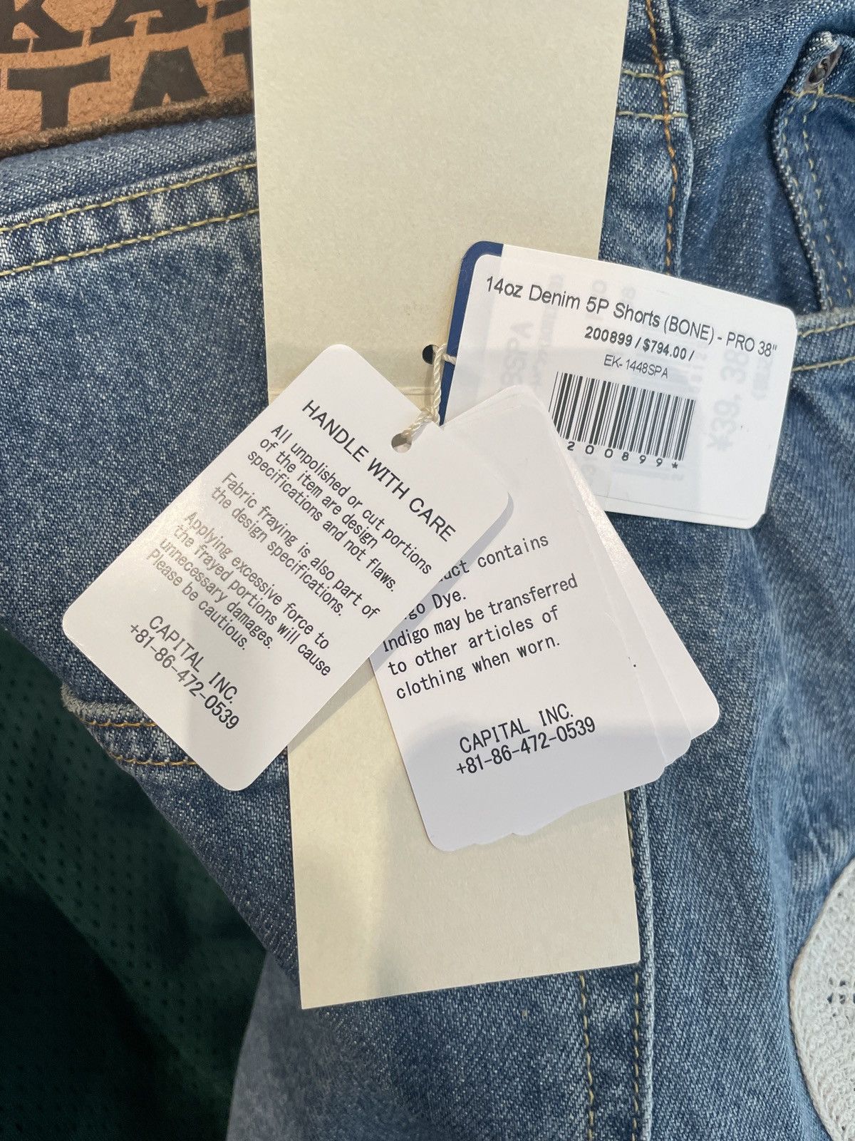 Kapital Kapital Bones Denim Jean Shorts Indigo 38 Size US 38 / EU 54 - 7 Thumbnail