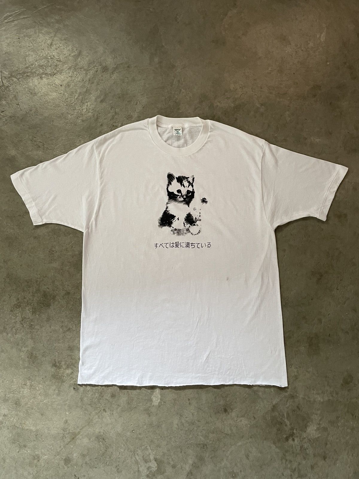 Band Tees × Japanese Brand × Vintage Vintage All Is Full Of Love Cat japanese lettering tee Size US XL / EU 56 / 4 - 1 Thumbnail