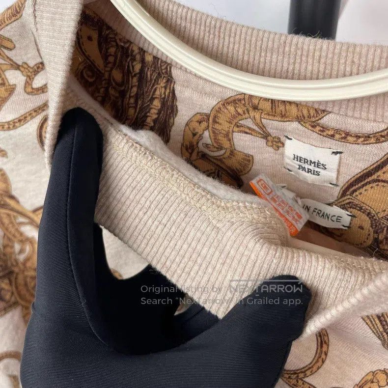 Hermes Hermes Contrast Color Chain Cotton Crew Neck Long Sleeve S Size XS / US 0-2 / IT 36-38 - 3 Thumbnail