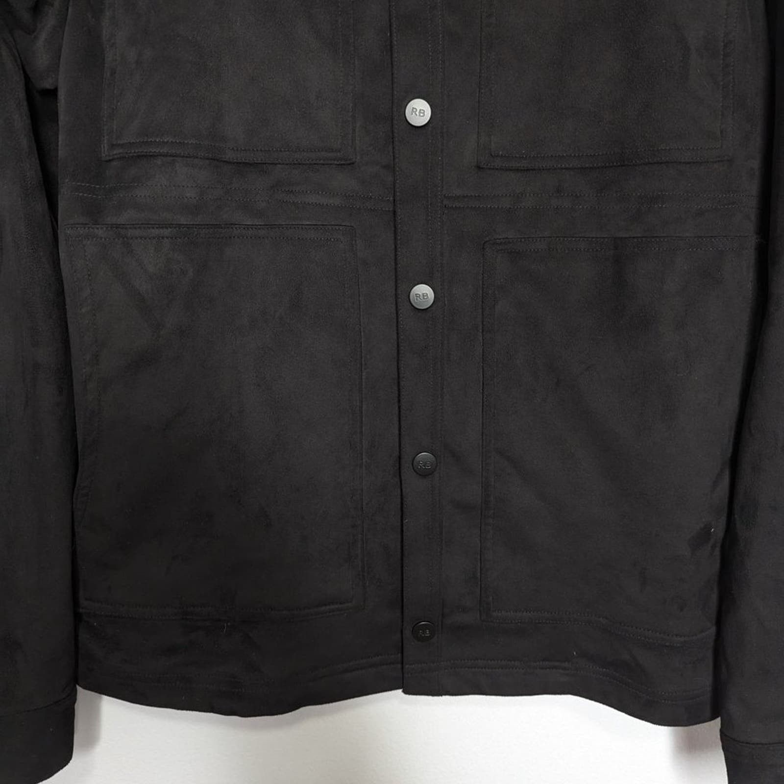 Robert Barakett Robert Barakett Black Renoir Denim Style Jacket Faux Suede S Size US S / EU 44-46 / 1 - 5 Thumbnail