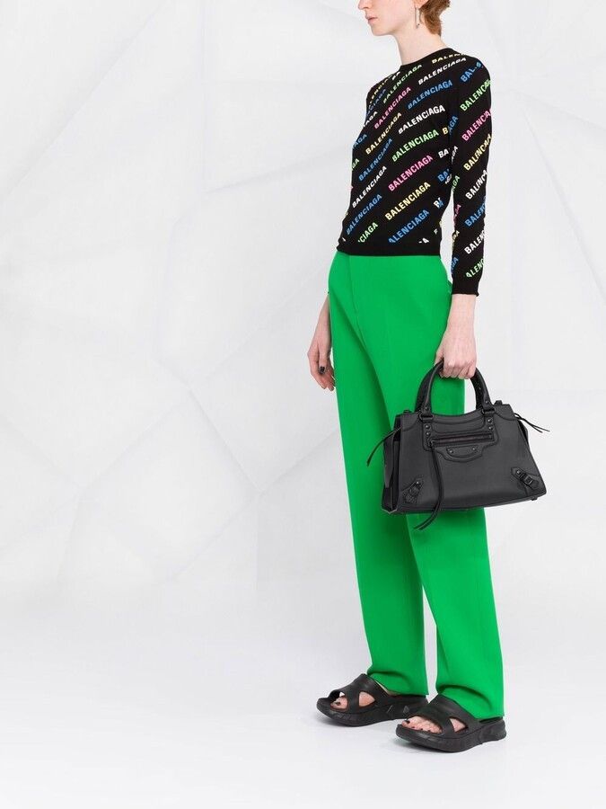 Balenciaga o1la1rc1a1024 All-Over Sweater in Multicolor Size M / US 6-8 / IT 42-44 - 2 Thumbnail
