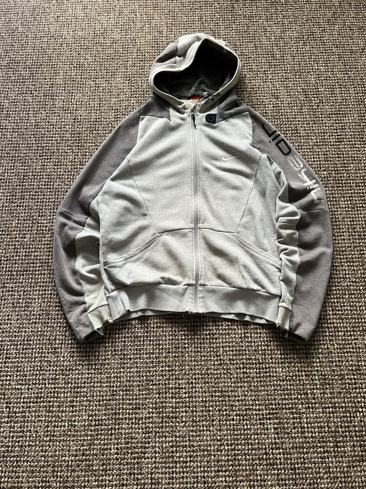 Nike Nike Zip Hoodie Basic Vintage Y2K Oversized Grey Streetwear Size US M / EU 48-50 / 2 - 2 Thumbnail
