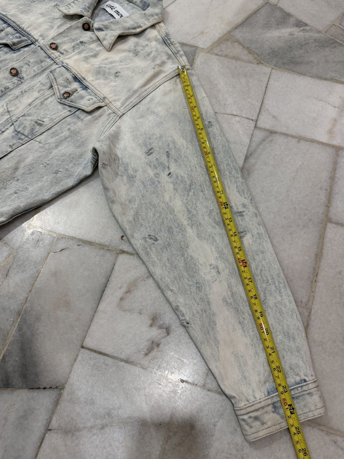 Denime Japanese Brand Denime Jacket Zipper Distressed Design Size US M / EU 48-50 / 2 - 10 Thumbnail