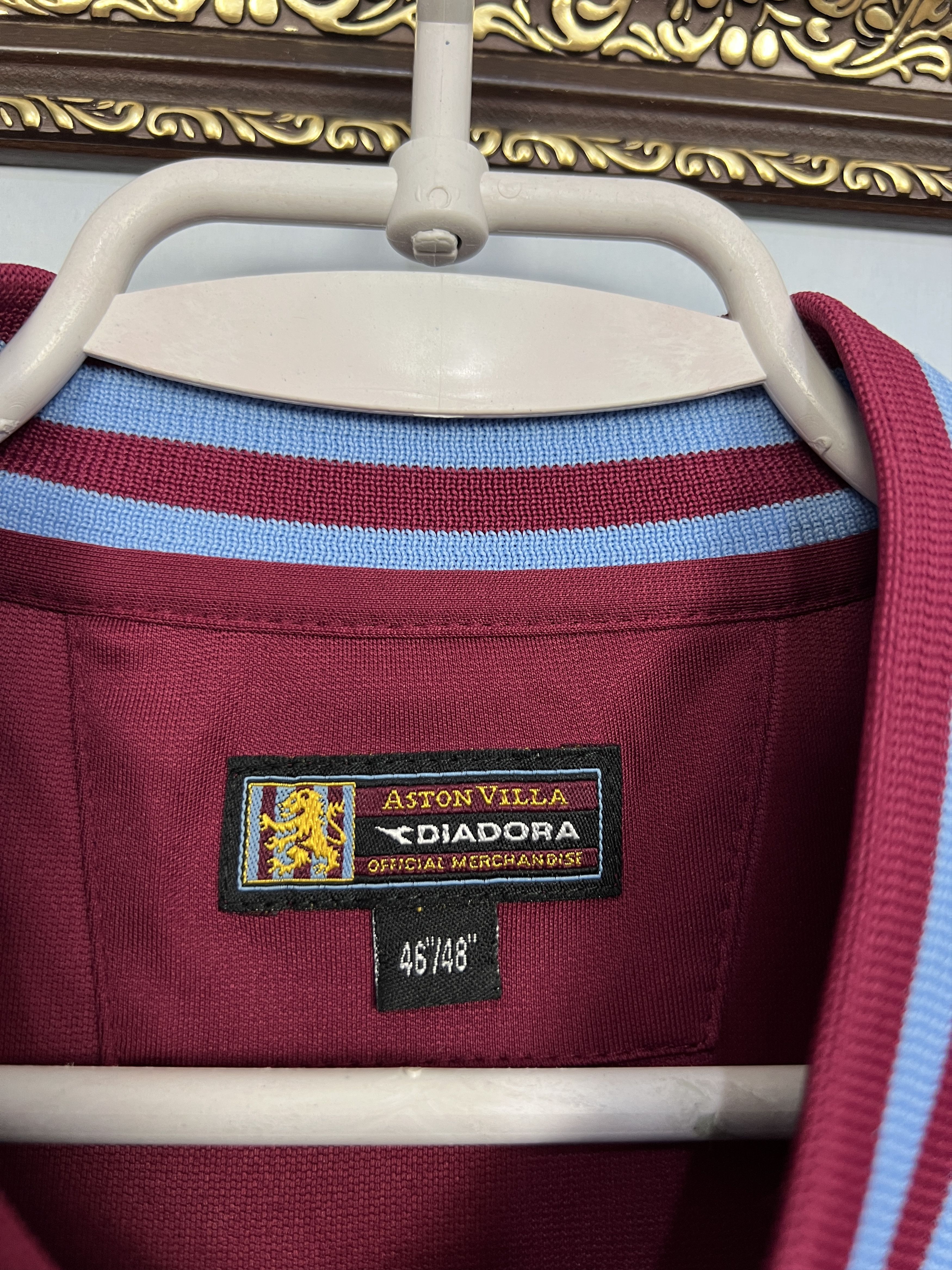Diadora Aston Villa football shirt 2002 Soccer Diadora Jersey Trikot Size US XXL / EU 58 / 5 - 6 Thumbnail