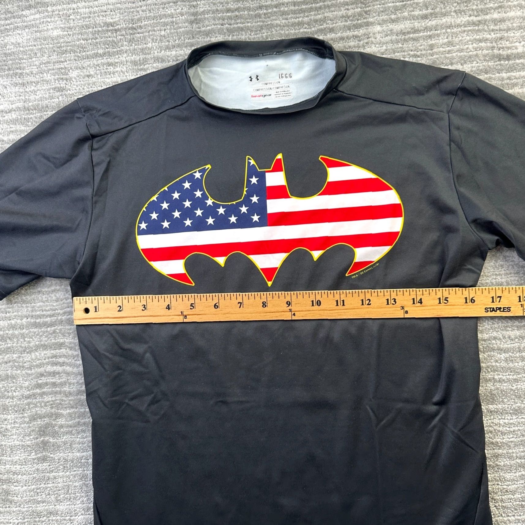 Under Armour Under Armour Shirt Mens Large Black Batman Compression Superhero Alter Ego USA Mens Size US L / EU 52-54 / 3 - 7 Thumbnail