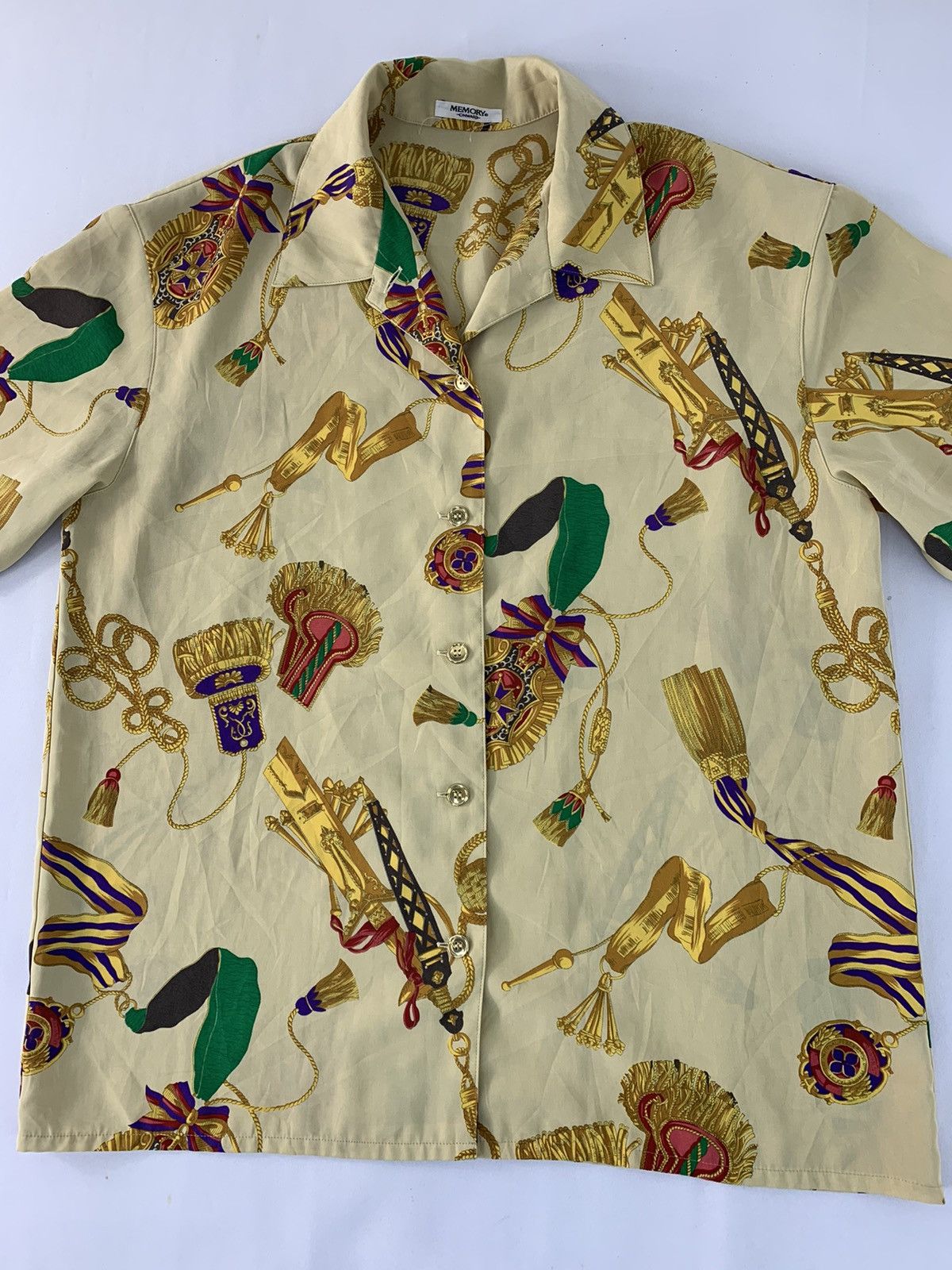 Japanese Brand 90s Memory Onward Baroque Art Button Up Shirt Size US L / EU 52-54 / 3 - 3 Thumbnail
