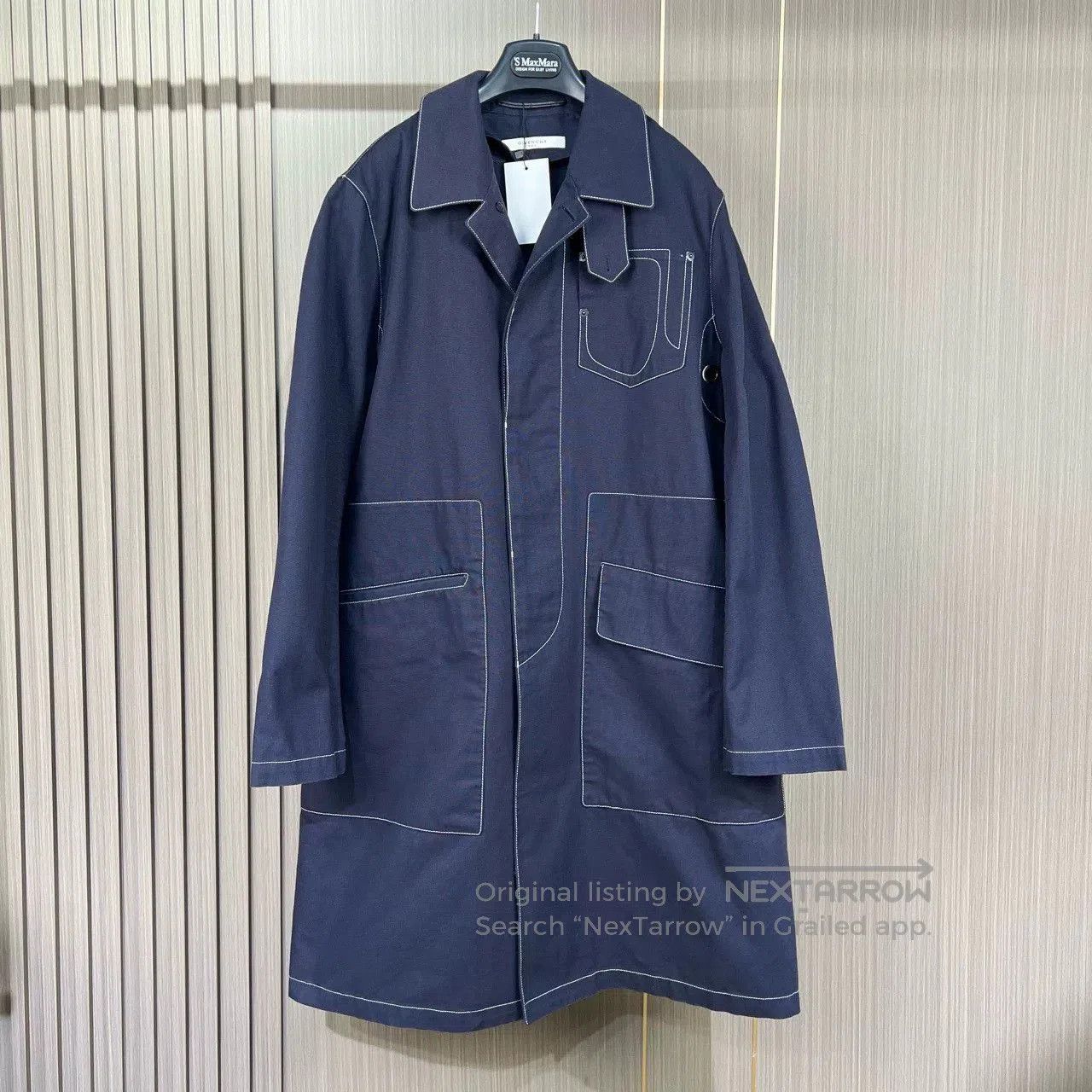 Givenchy Givenchy Long Stitch Coat in Navy Blue. Size US M / EU 48-50 / 2 - 1 Thumbnail