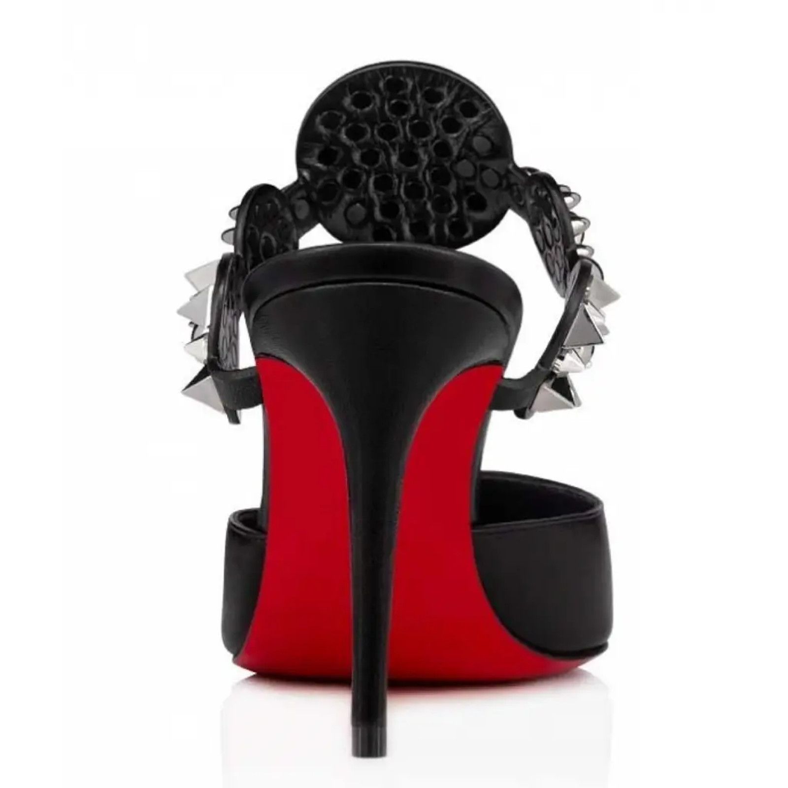 Christian Louboutin Miss Goldora 85 Black Backless Sandal Mule Heel Pump 38 Size US 8 / IT 38 - 10 Thumbnail