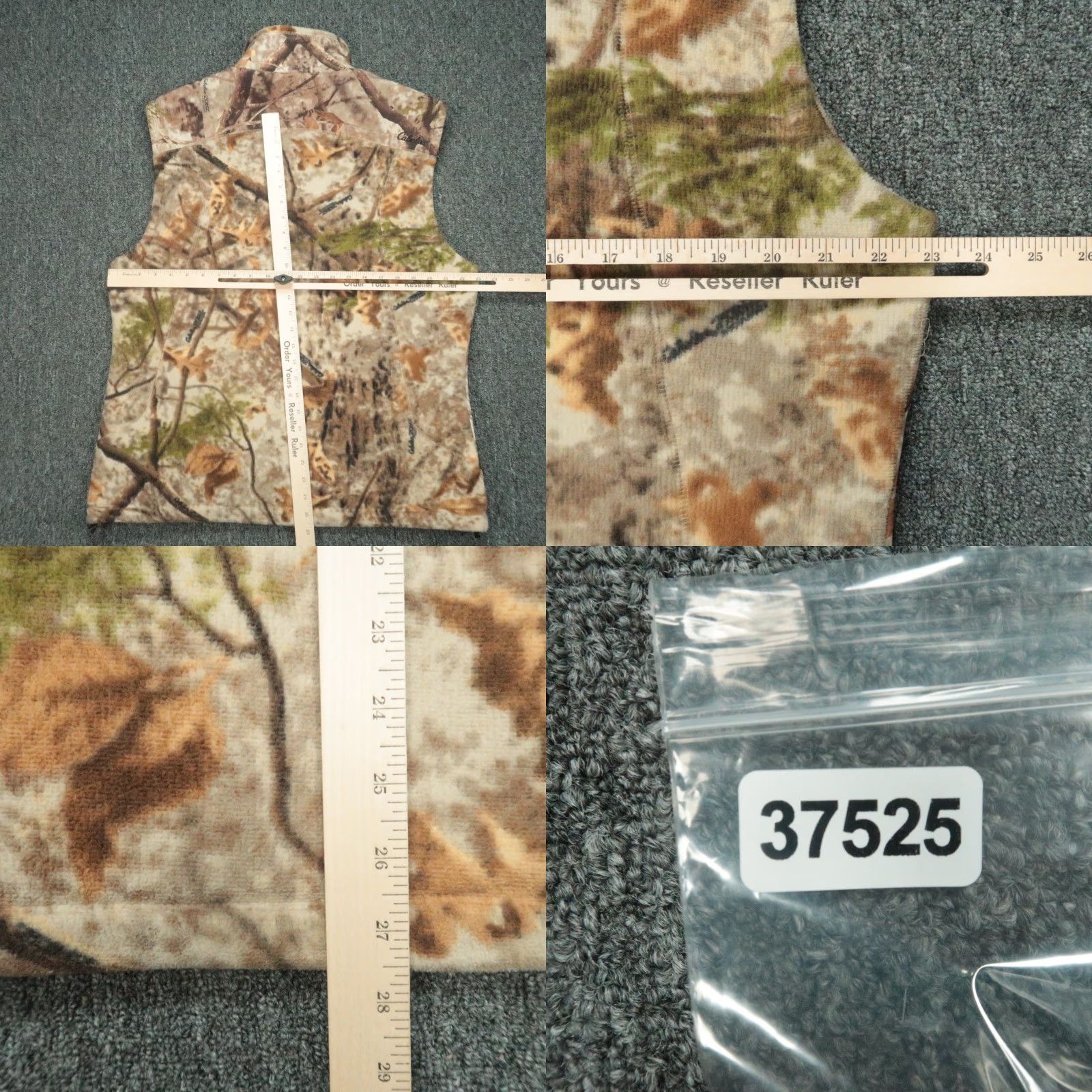 Vintage Cabela's Vest Mens Large Brown Zonz Woodlands Camouflage Windproof Full Zip Pockets Lined Mid-Length Softshell Casual Travel Workwear 130 Size US L / EU 52-54 / 3 - 8 Thumbnail