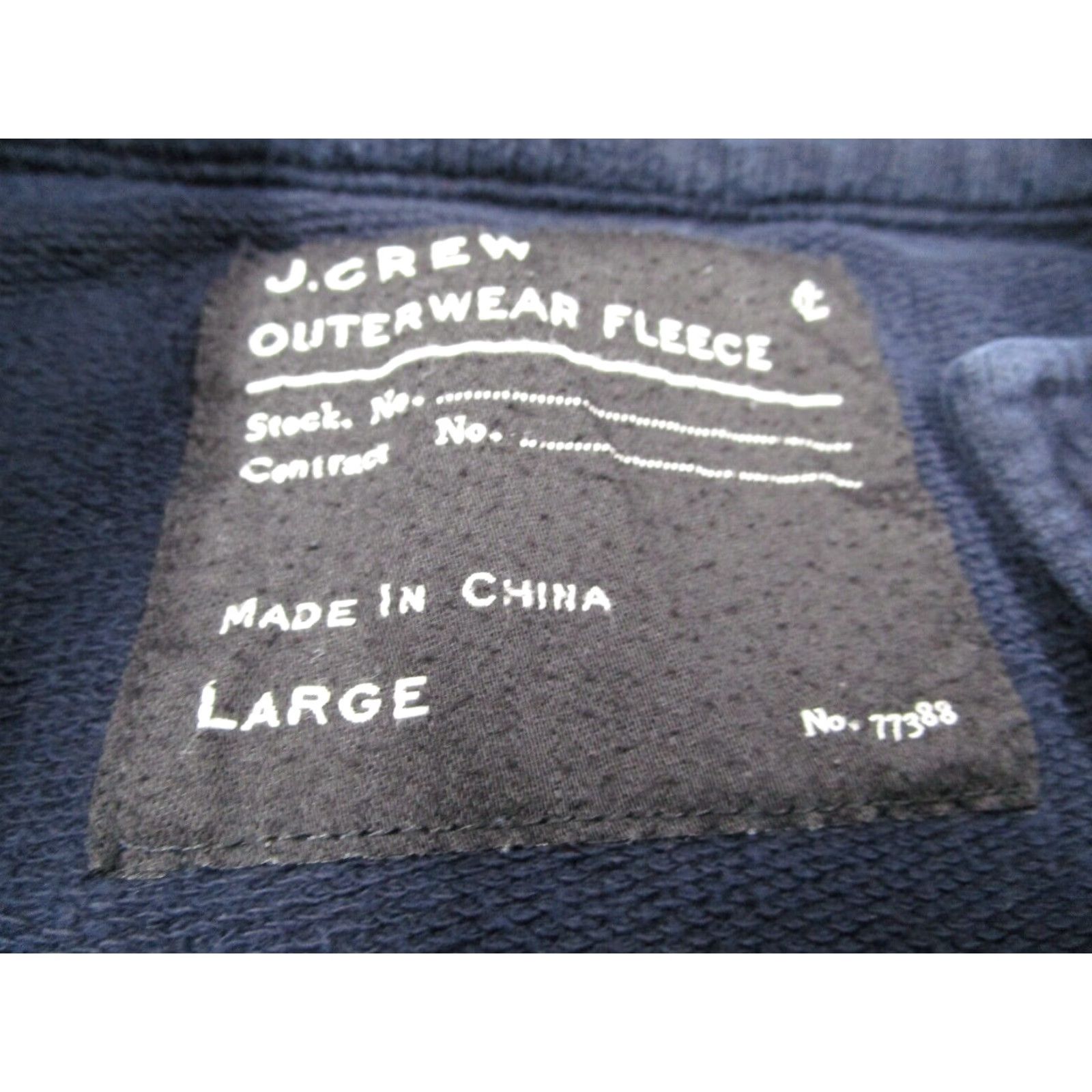 J.Crew J.CREW Men's Blue Pullover Sweater Large Cotton Fleece 1/4 Snap Kangaroo Pocket Preppy Style Size US L / EU 52-54 / 3 - 3 Thumbnail