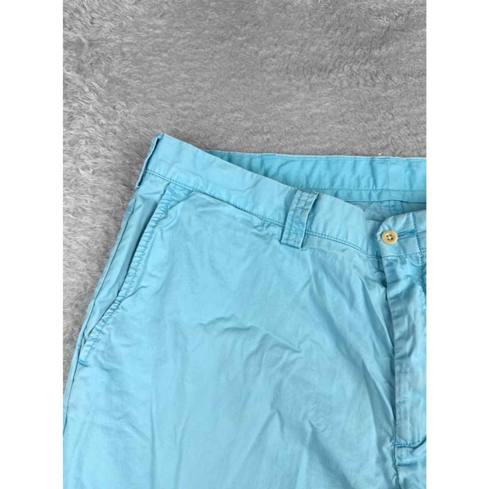 Polo Ralph Lauren Polo Ralph Lauren Mens Shorts Chino 38 Blue Cotton Nylon Cotton Blend Zip Pockets Classic Flat Front Casual Size US M / EU 48-50 / 2 - 4 Thumbnail