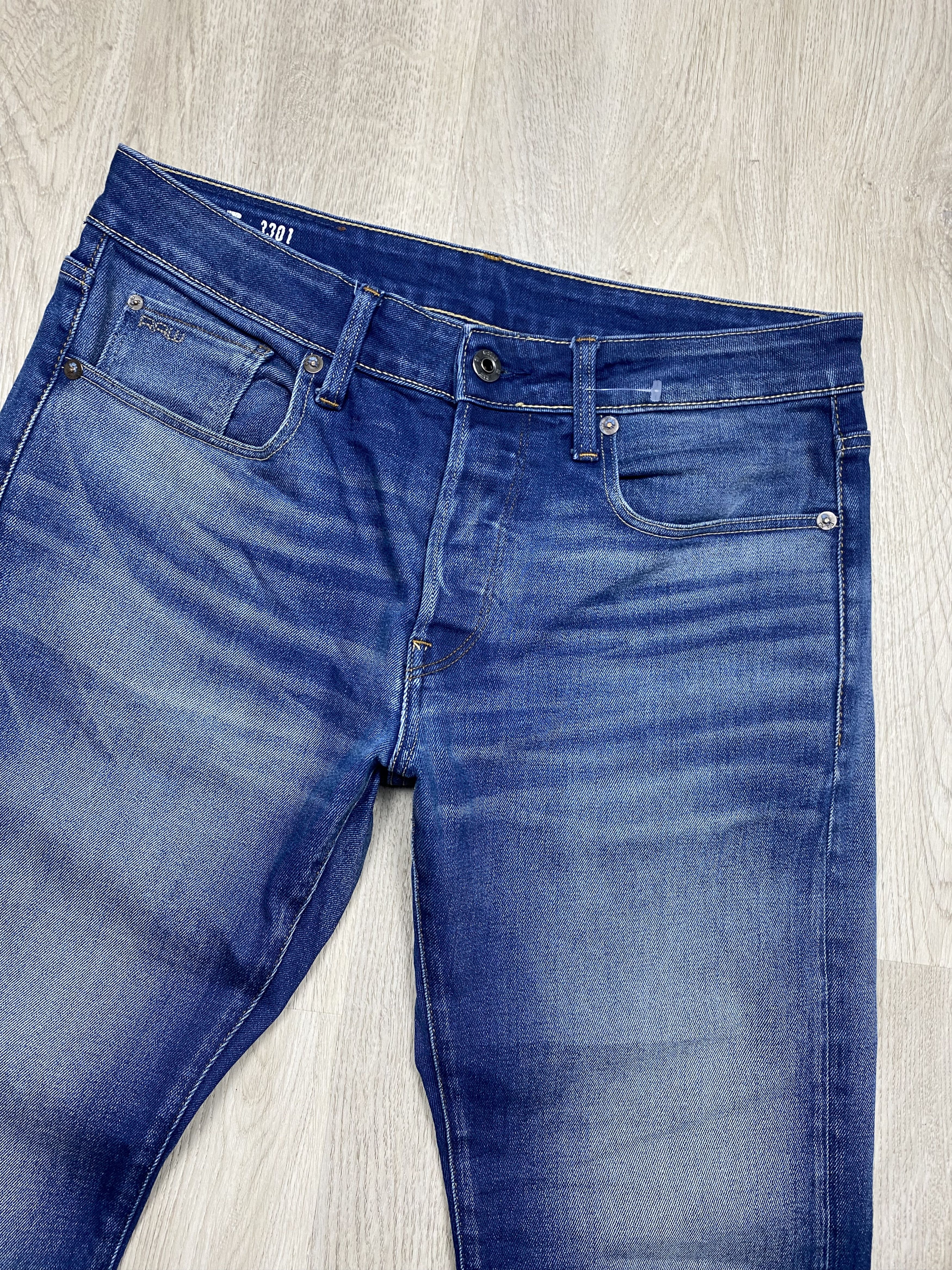 G-Star G Star Raw 3301 Vintage Mens Denim Pants Jeans Slim Size US 30 / EU 46 - 4 Thumbnail