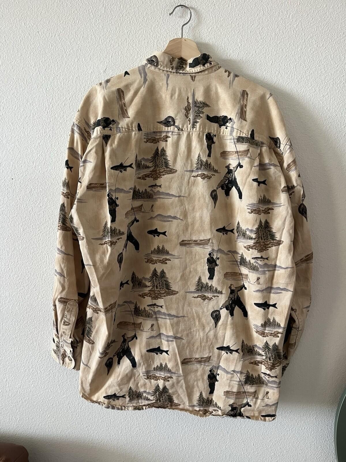 Cabelas Vintage Cabelas Fishing All Over Print Shirt Men XL Size US XL / EU 56 / 4 - 3 Thumbnail