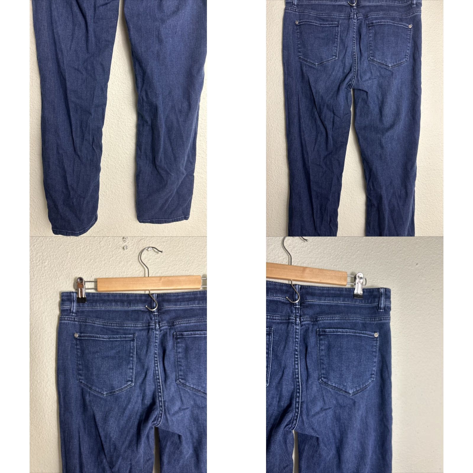 J. Jill VINTAGE J Jill Jeans Boyfriend Denim Straight Leg Slim Dark Wash Size 8 32x30 Womens Jeans Size 30" / US 8 / IT 44 - 8 Thumbnail