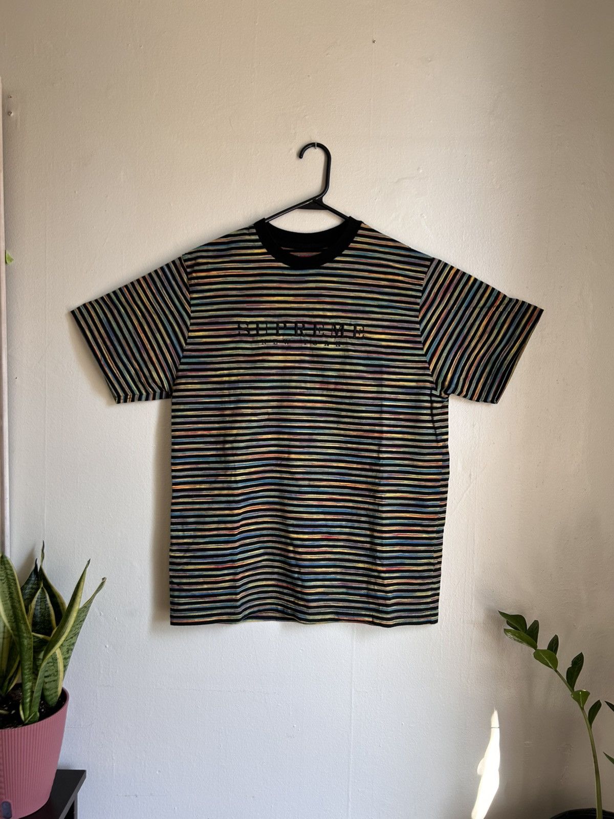 Supreme Supreme Static Stripe Tee SS18 Size US M / EU 48-50 / 2 - 1 Thumbnail
