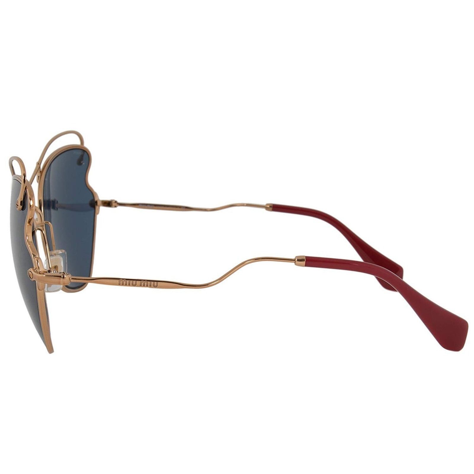 Miu Miu Miu Miu Cat Eye Sunglasses Gold Frame Blue Lens MU56RS7OE1V1 Size ONE SIZE - 3 Thumbnail