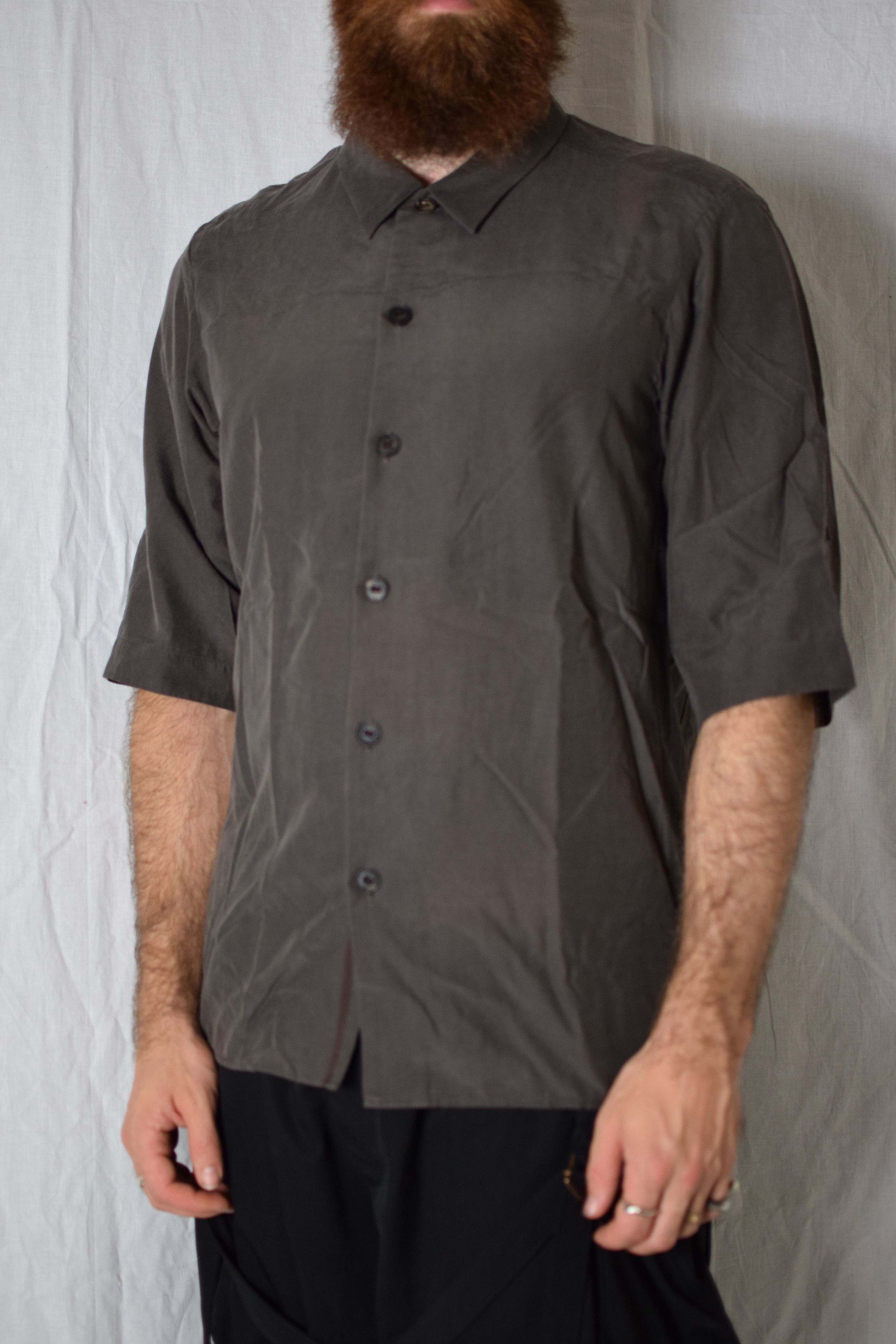 Pre-owned Devoa Silk-blend Shirt In Brown