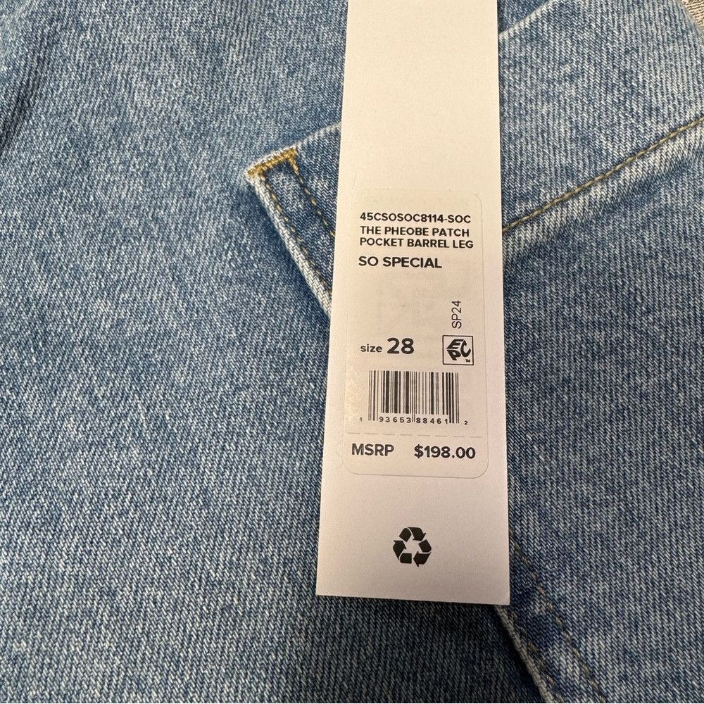 Joe's NWT New $198 Joe's Pheobe Patch Pocket Barrel Leg Jeans In Size 28" / US 6 / IT 42 - 7 Thumbnail
