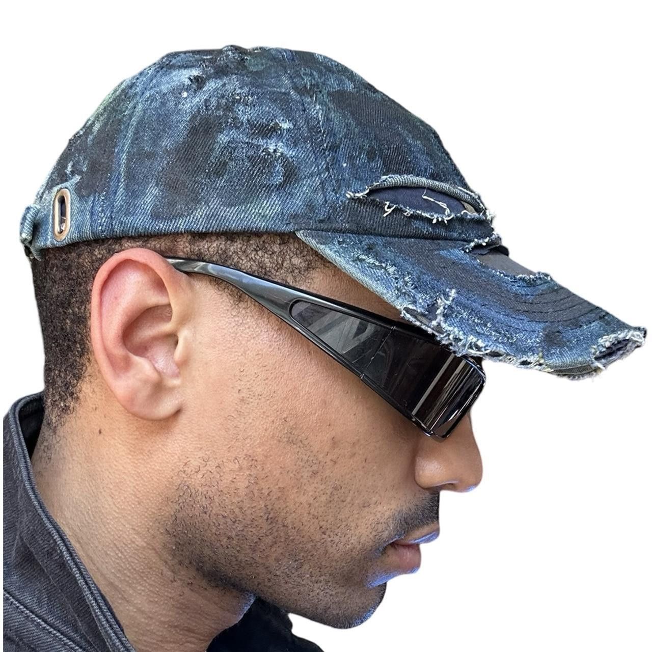 Other ASTROBOI* Black and Blue Faded Denim Hat Size ONE SIZE - 7 Thumbnail