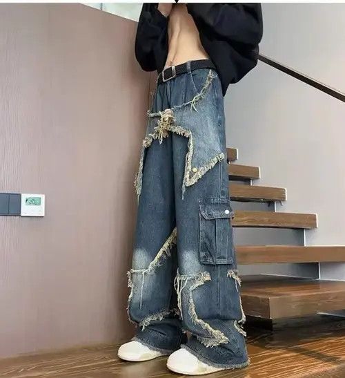 VIBE Star Embroidered Jeans Size US 34 / EU 50 - 2 Thumbnail