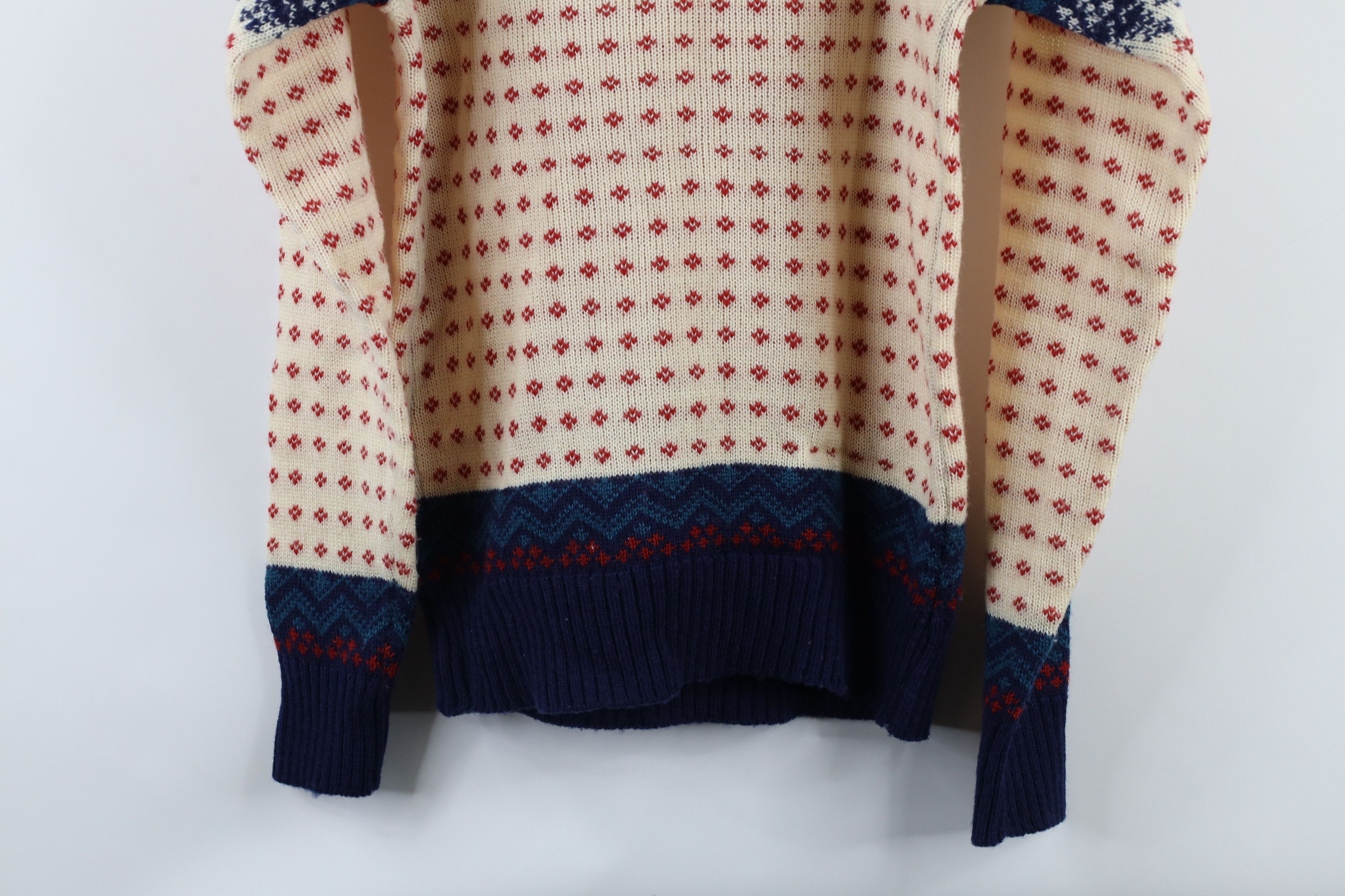 Vintage Vintage 70s Streetwear Fair Isle Crewneck Sweater Acrylic Size M / US 6-8 / IT 42-44 - 7 Thumbnail