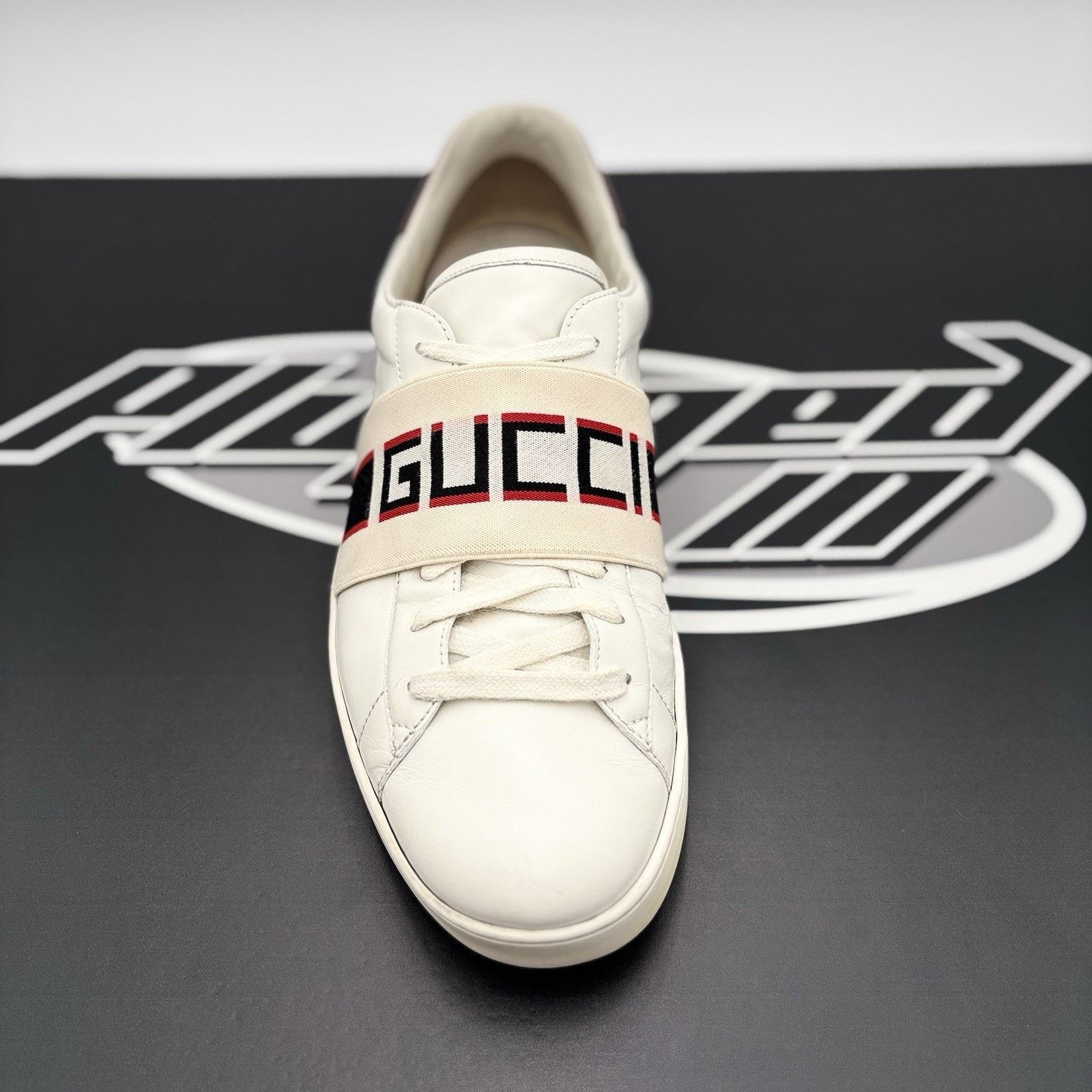 Gucci (11.5 US) - Gucci Ace Gucci Stripe ‘ White, Red ‘ Size US 11.5 / EU 44-45 - 5 Thumbnail